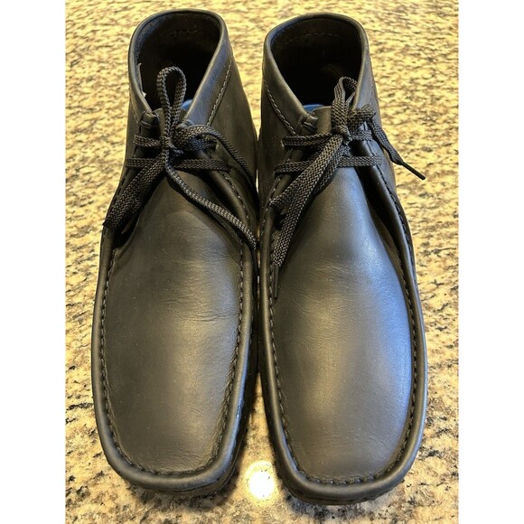 NEW CLARKS Collection Men's Shacre Boot Extreme Comfort Black Leather Size 13 M - Picture 3 of 16